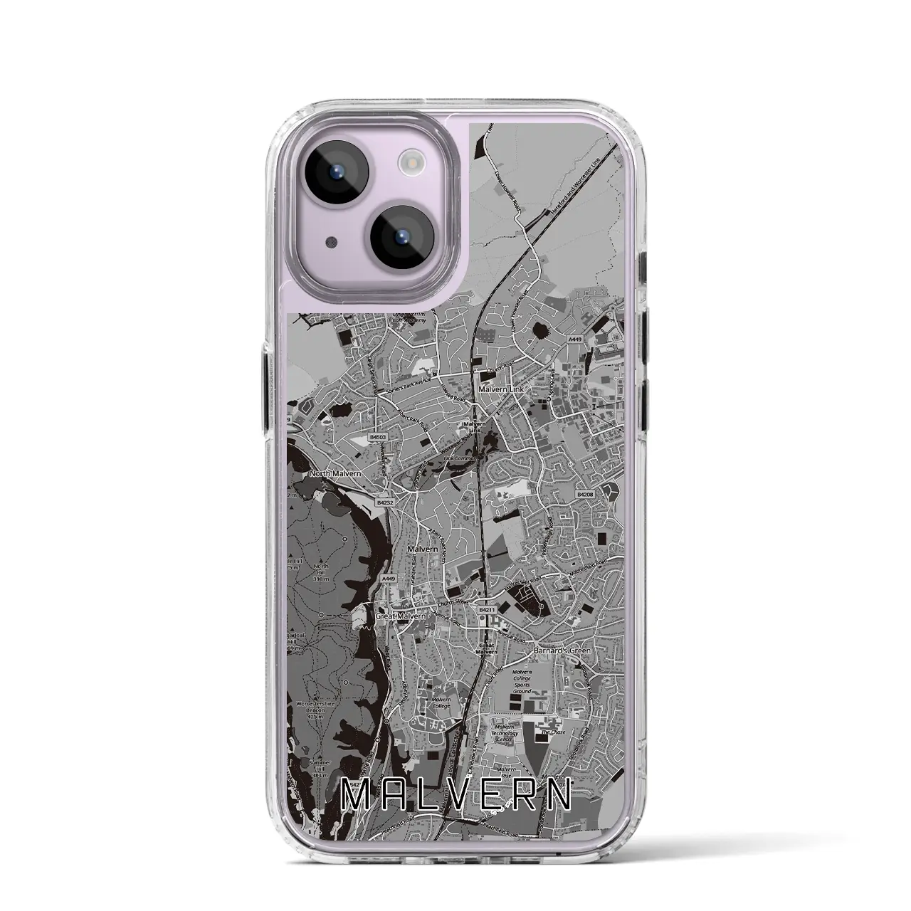 【マルバーン（イギリス）】地図柄iPhoneケース（MagSafeタイプ）