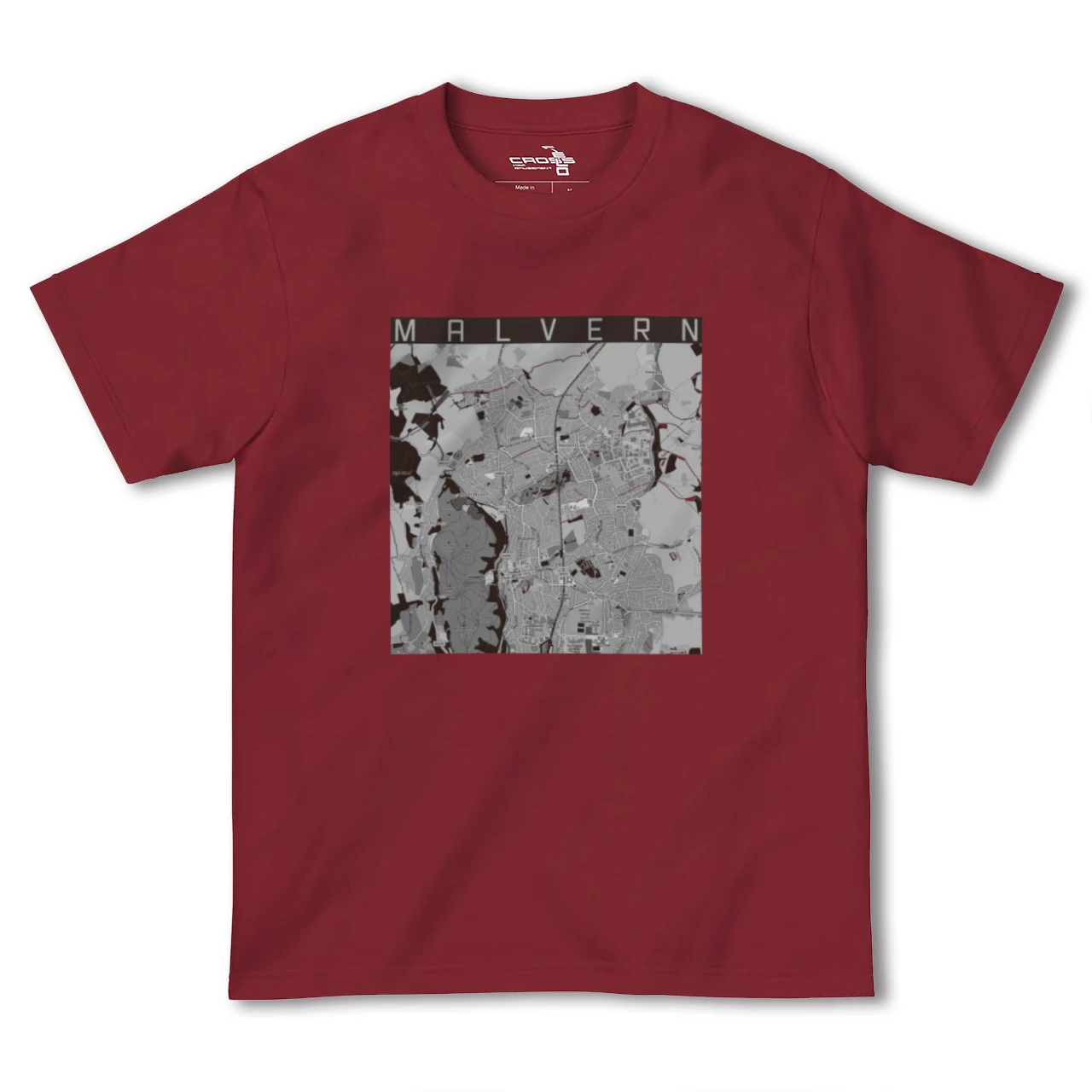 【マルバーン（イギリス）】地図柄ヘビーウェイトTシャツ