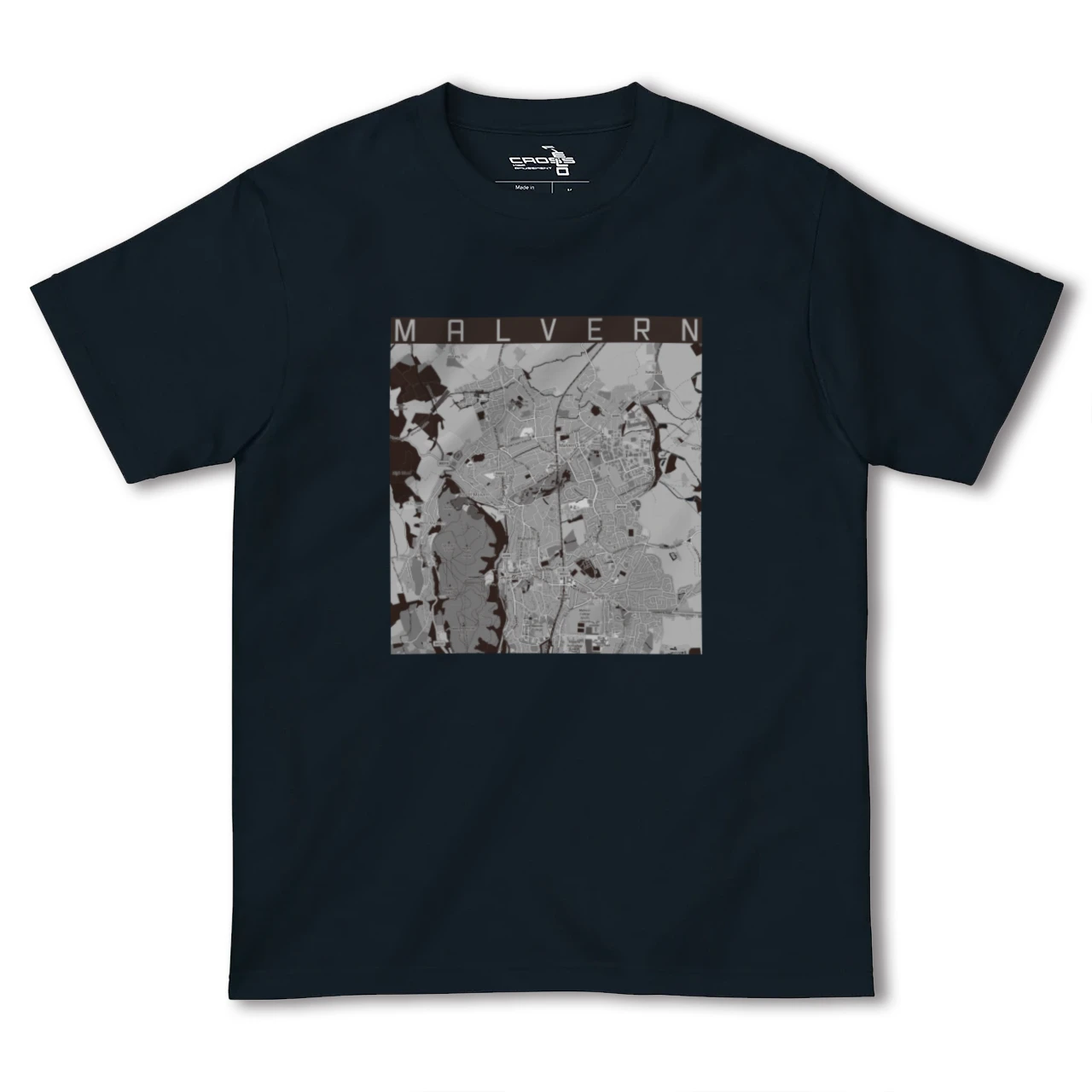 【マルバーン（イギリス）】地図柄ヘビーウェイトTシャツ