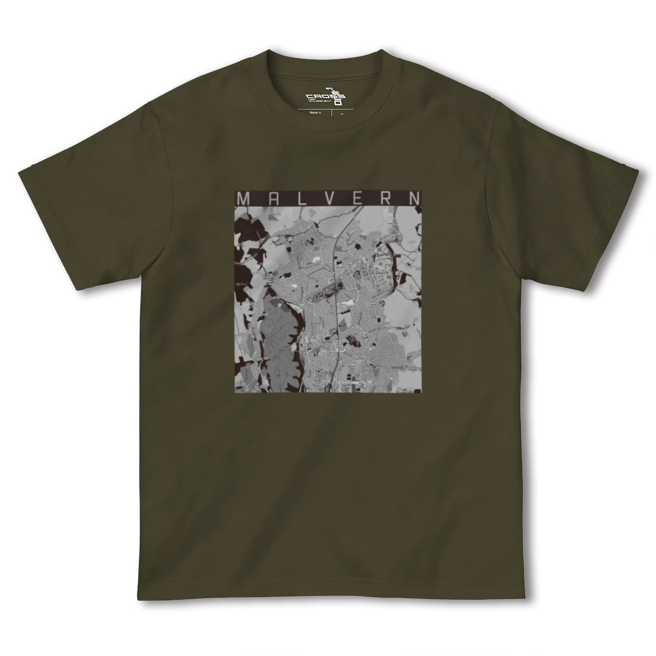 【マルバーン（イギリス）】地図柄ヘビーウェイトTシャツ
