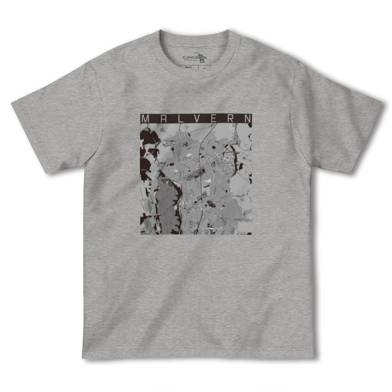 【マルバーン（イギリス）】地図柄ヘビーウェイトTシャツ