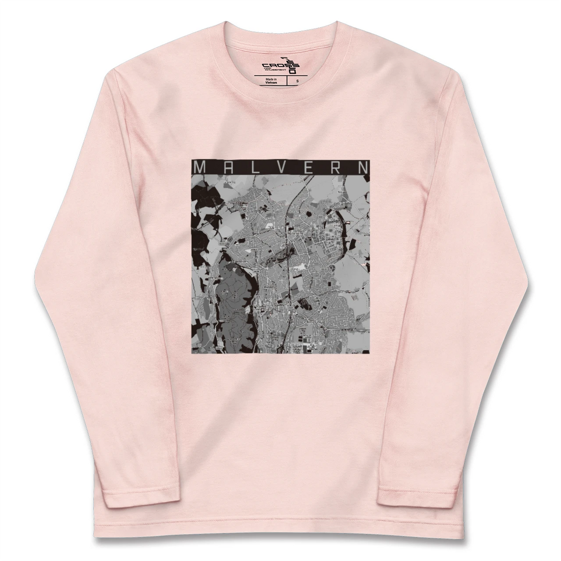 【マルバーン（イギリス）】地図柄ロングスリーブTシャツ