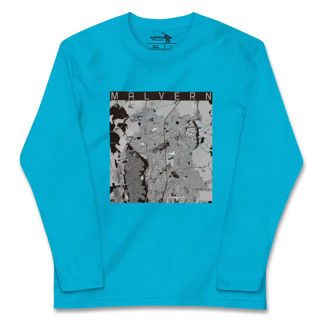 【マルバーン（イギリス）】地図柄ロングスリーブTシャツ