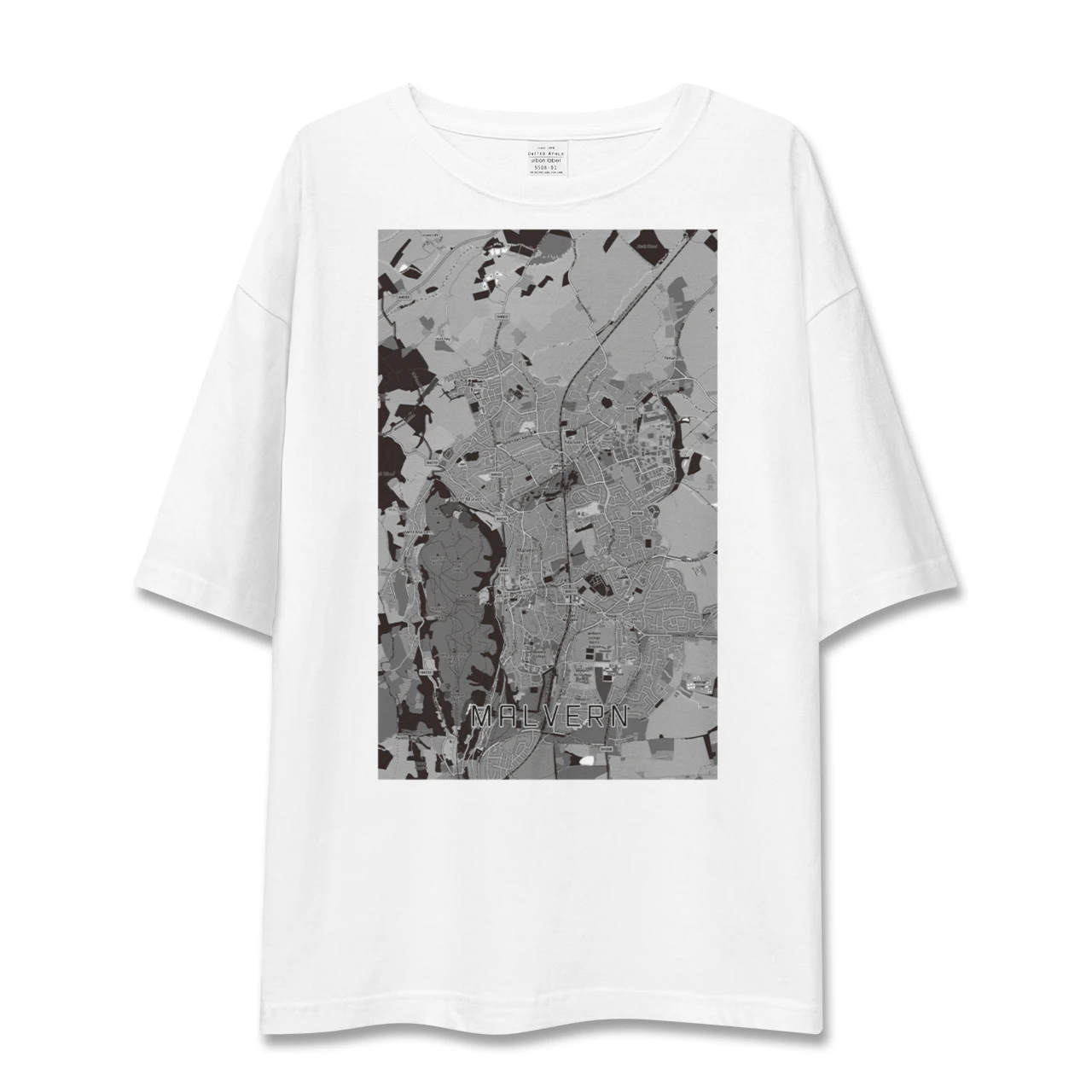 【マルバーン（イギリス）】地図柄ビッグシルエットTシャツ