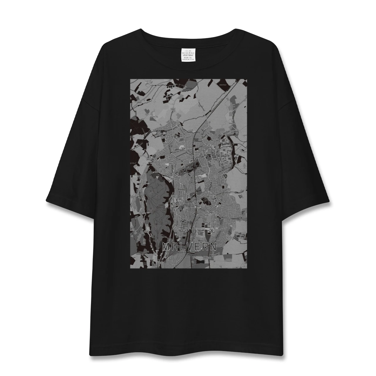 【マルバーン(イギリス)】地図柄ビッグシルエットTシャツ