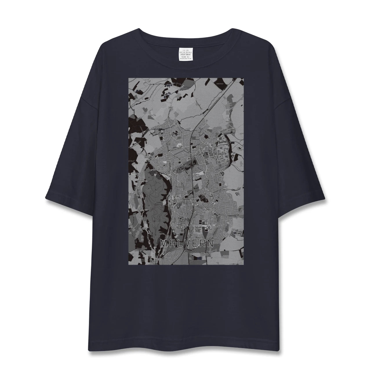 【マルバーン(イギリス)】地図柄ビッグシルエットTシャツ