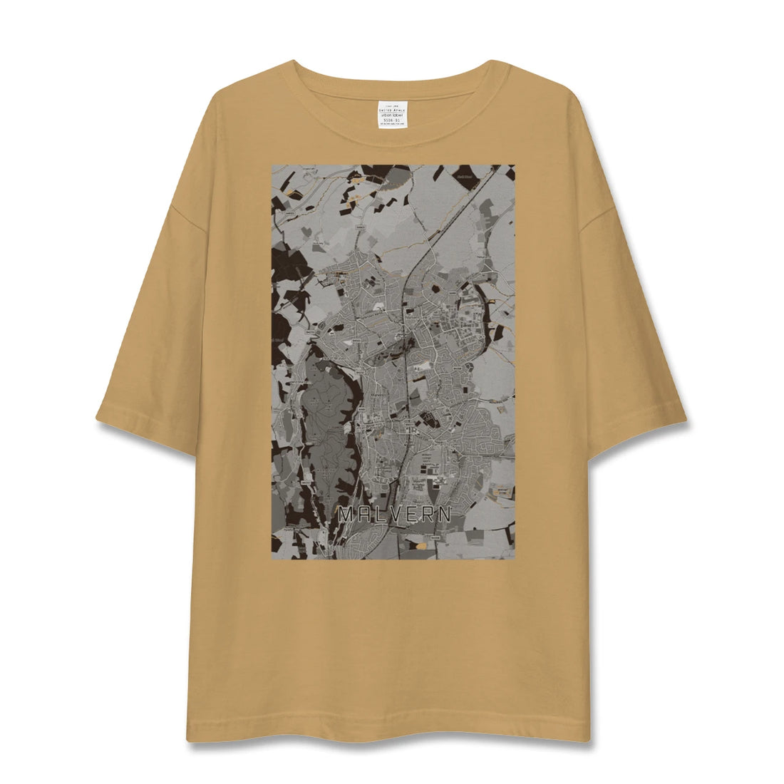 【マルバーン(イギリス)】地図柄ビッグシルエットTシャツ