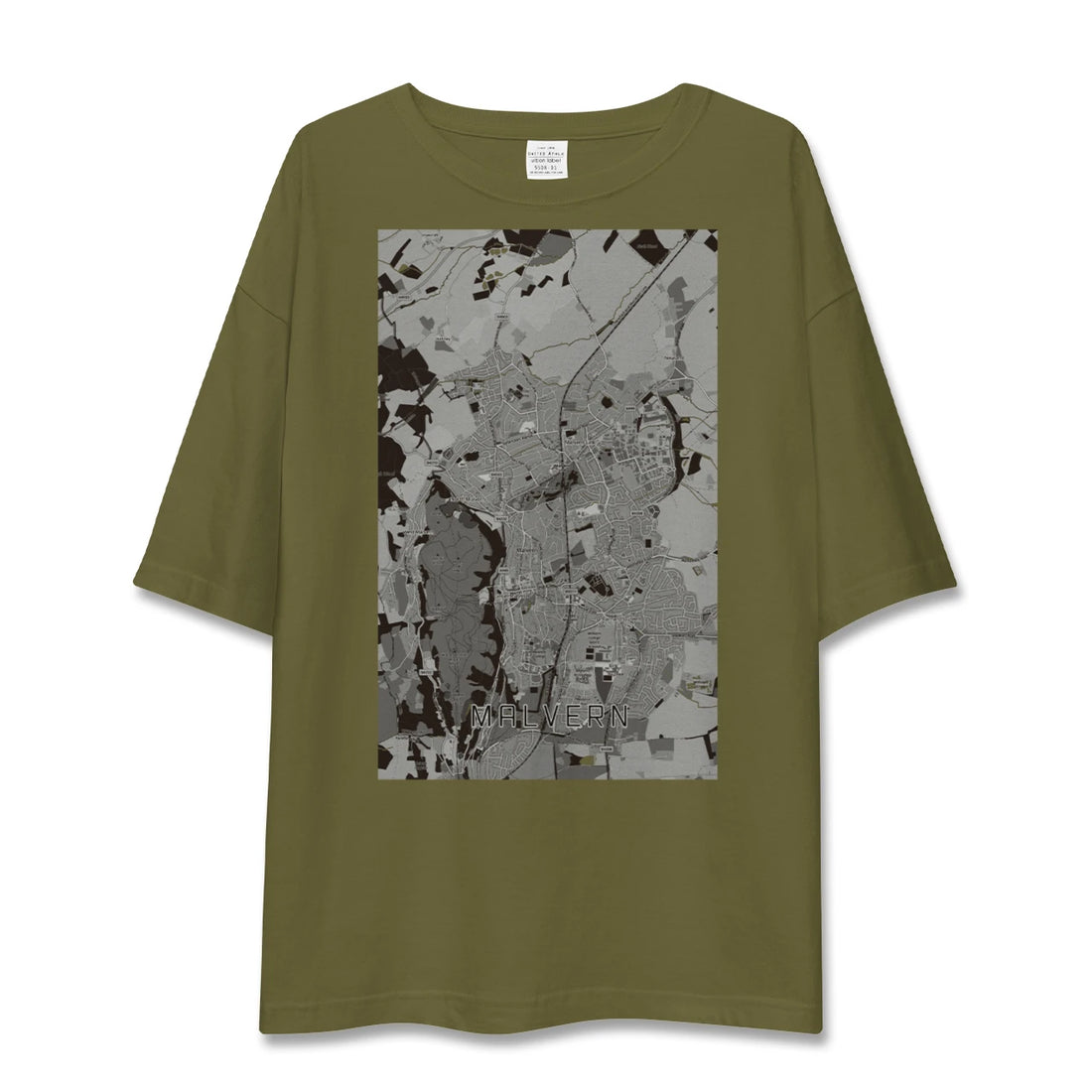 【マルバーン(イギリス)】地図柄ビッグシルエットTシャツ