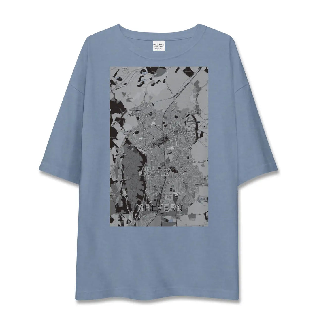 【マルバーン（イギリス）】地図柄ビッグシルエットTシャツ