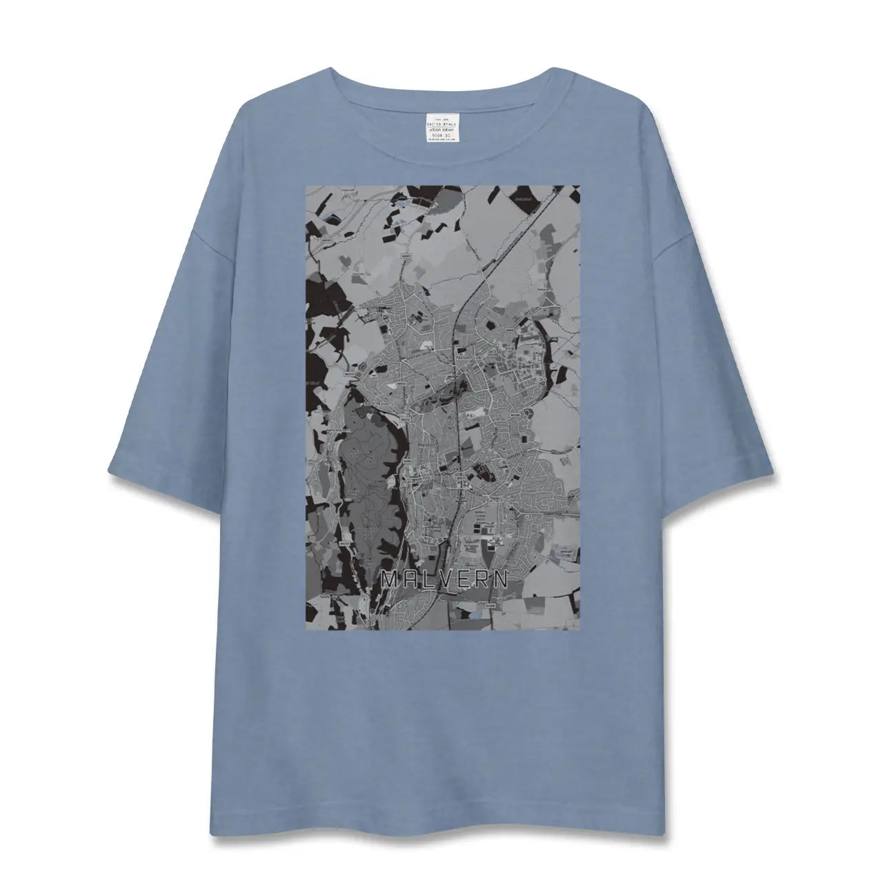 【マルバーン（イギリス）】地図柄ビッグシルエットTシャツ