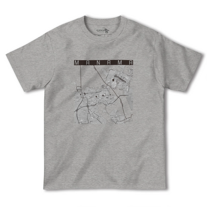 【マナーマ（バーレーン）】地図柄ヘビーウェイトTシャツ