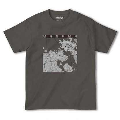 【マナーマ（バーレーン）】地図柄ヘビーウェイトTシャツ