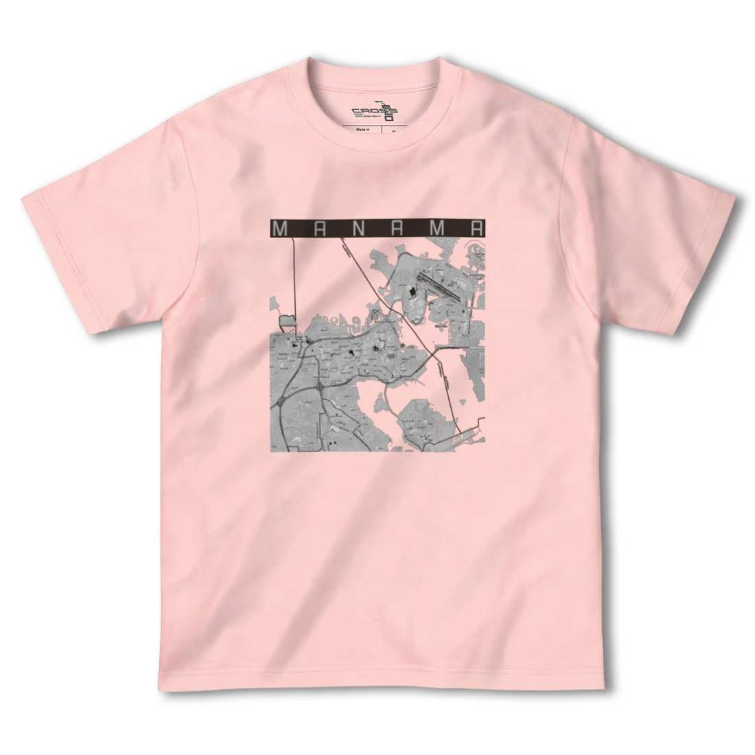 【マナーマ（バーレーン）】地図柄ヘビーウェイトTシャツ