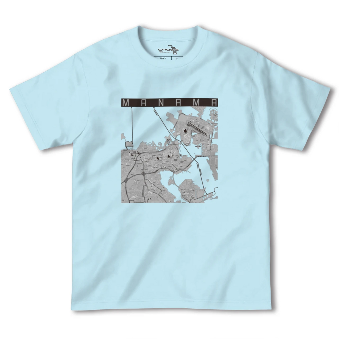 【マナーマ（バーレーン）】地図柄ヘビーウェイトTシャツ