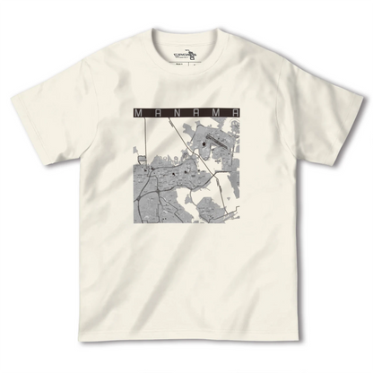 【マナーマ（バーレーン）】地図柄ヘビーウェイトTシャツ