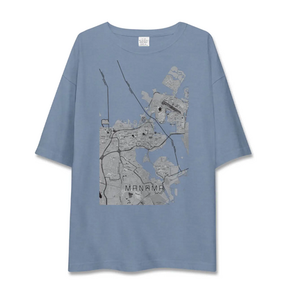 【マナーマ（バーレーン）】地図柄ビッグシルエットTシャツ