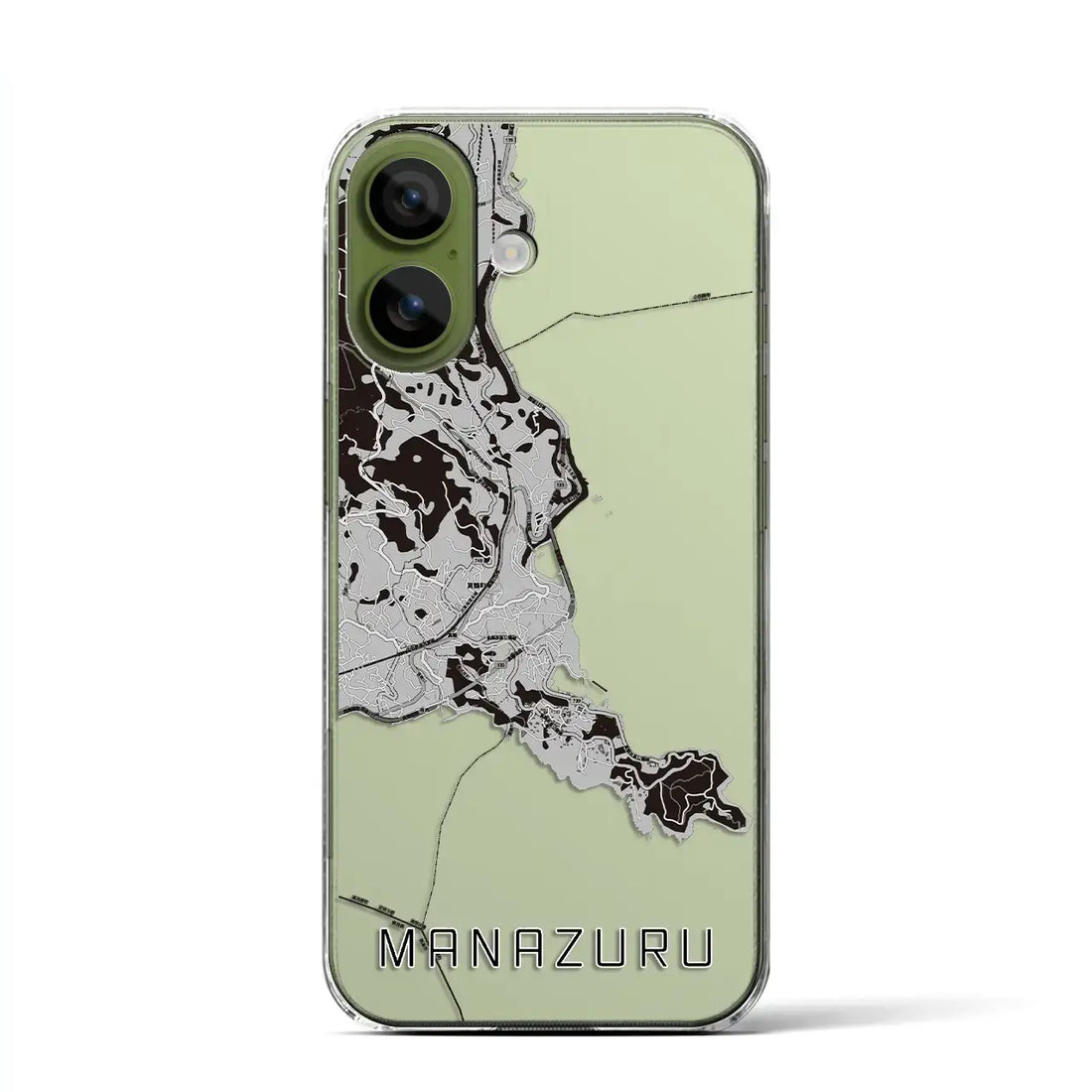 【真鶴（神奈川県）】地図柄iPhoneケース（クリアタイプ）モノトーン・iPhone 17 Pro Max 用
