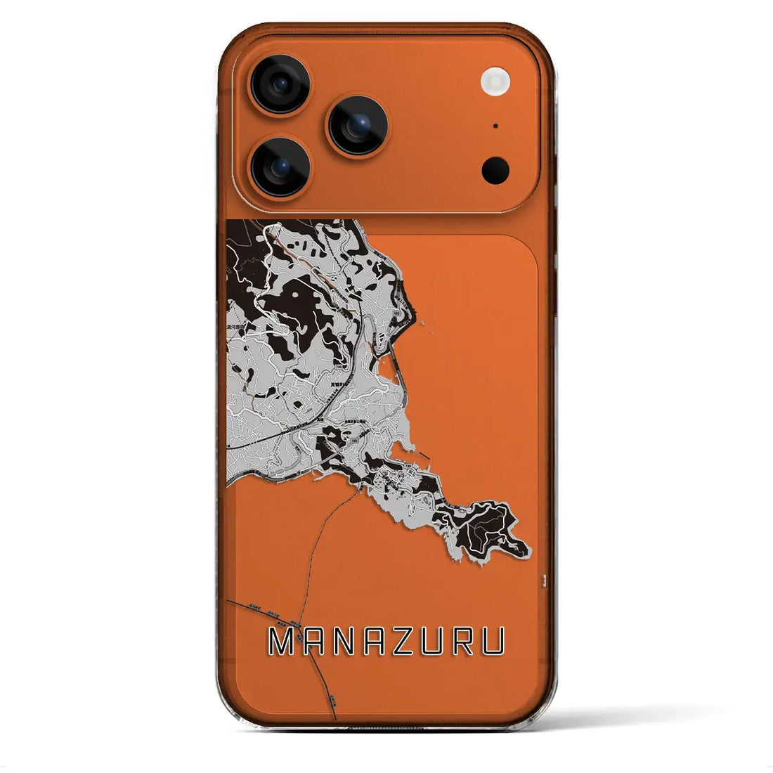 【真鶴(神奈川県)】地図柄iPhoneケース(クリアタイプ)モノトーン・iPhone 17 Pro Max 用