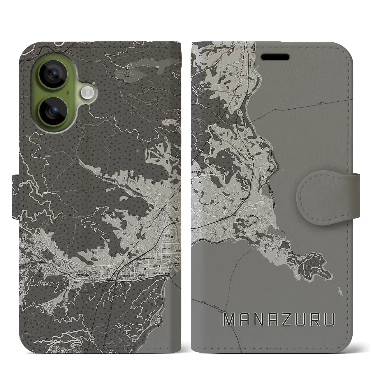 【真鶴（神奈川県）】地図柄iPhoneケース（手帳タイプ）