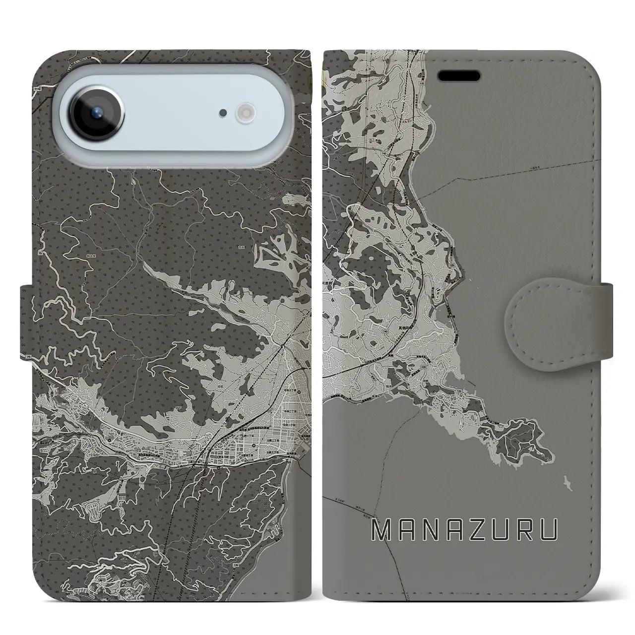 【真鶴（神奈川県）】地図柄iPhoneケース（手帳タイプ）