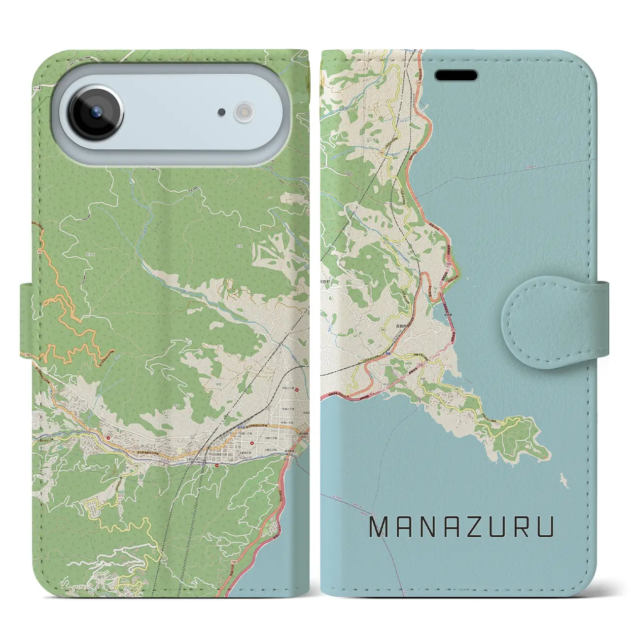 【真鶴（神奈川県）】地図柄iPhoneケース（手帳タイプ）