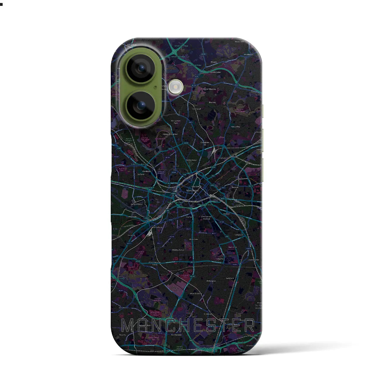 【マンチェスター（イギリス）】地図柄iPhoneケース（バックカバータイプ）
