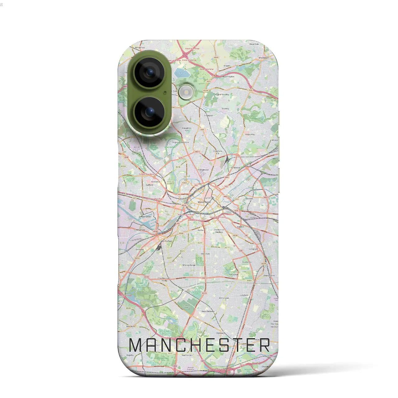 【マンチェスター（イギリス）】地図柄iPhoneケース（バックカバータイプ）