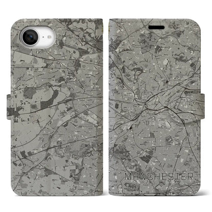 【マンチェスター（イギリス）】地図柄iPhoneケース（手帳タイプ）