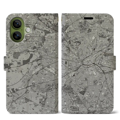 【マンチェスター（イギリス）】地図柄iPhoneケース（手帳タイプ）