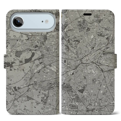 【マンチェスター（イギリス）】地図柄iPhoneケース（手帳タイプ）