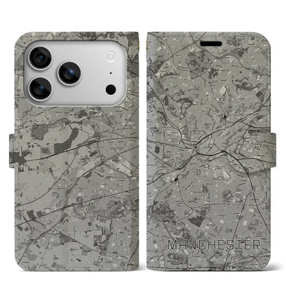 【マンチェスター（イギリス）】地図柄iPhoneケース（手帳タイプ）