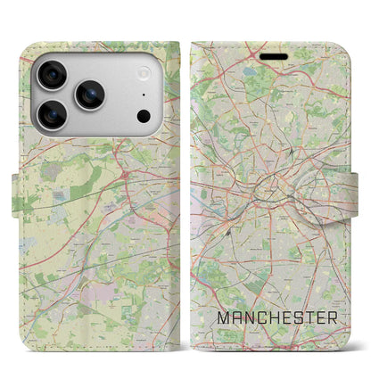 【マンチェスター（イギリス）】地図柄iPhoneケース（手帳タイプ）