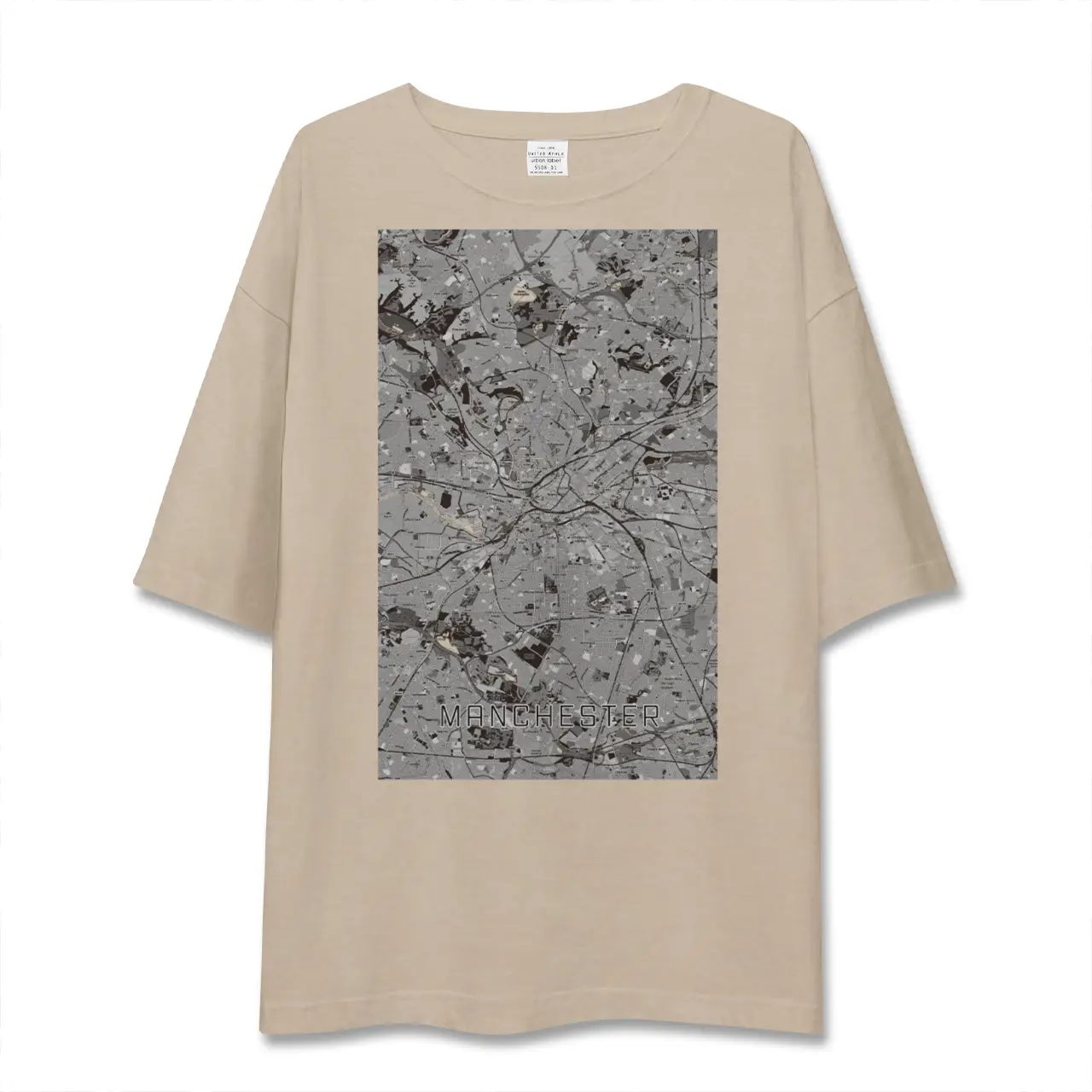 【マンチェスター（イギリス）】地図柄ビッグシルエットTシャツ
