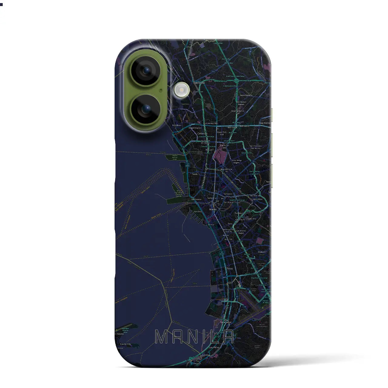 【マニラ（フィリピン）】地図柄iPhoneケース（バックカバータイプ）