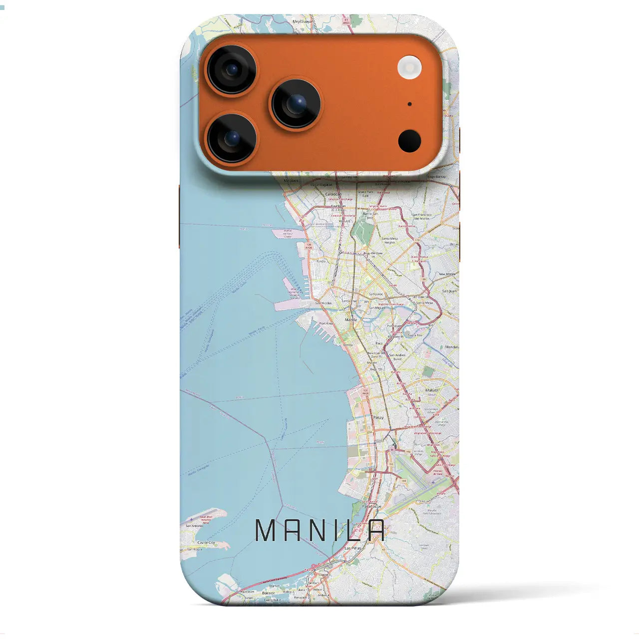 【マニラ（フィリピン）】地図柄iPhoneケース（バックカバータイプ）