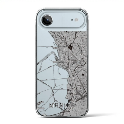 【マニラ（フィリピン）】地図柄iPhoneケース（クリアタイプ）