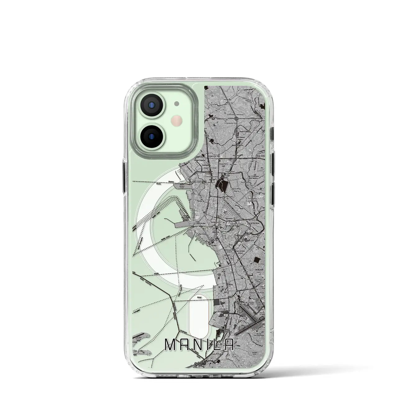 【マニラ（フィリピン）】地図柄iPhoneケース（MagSafeタイプ）