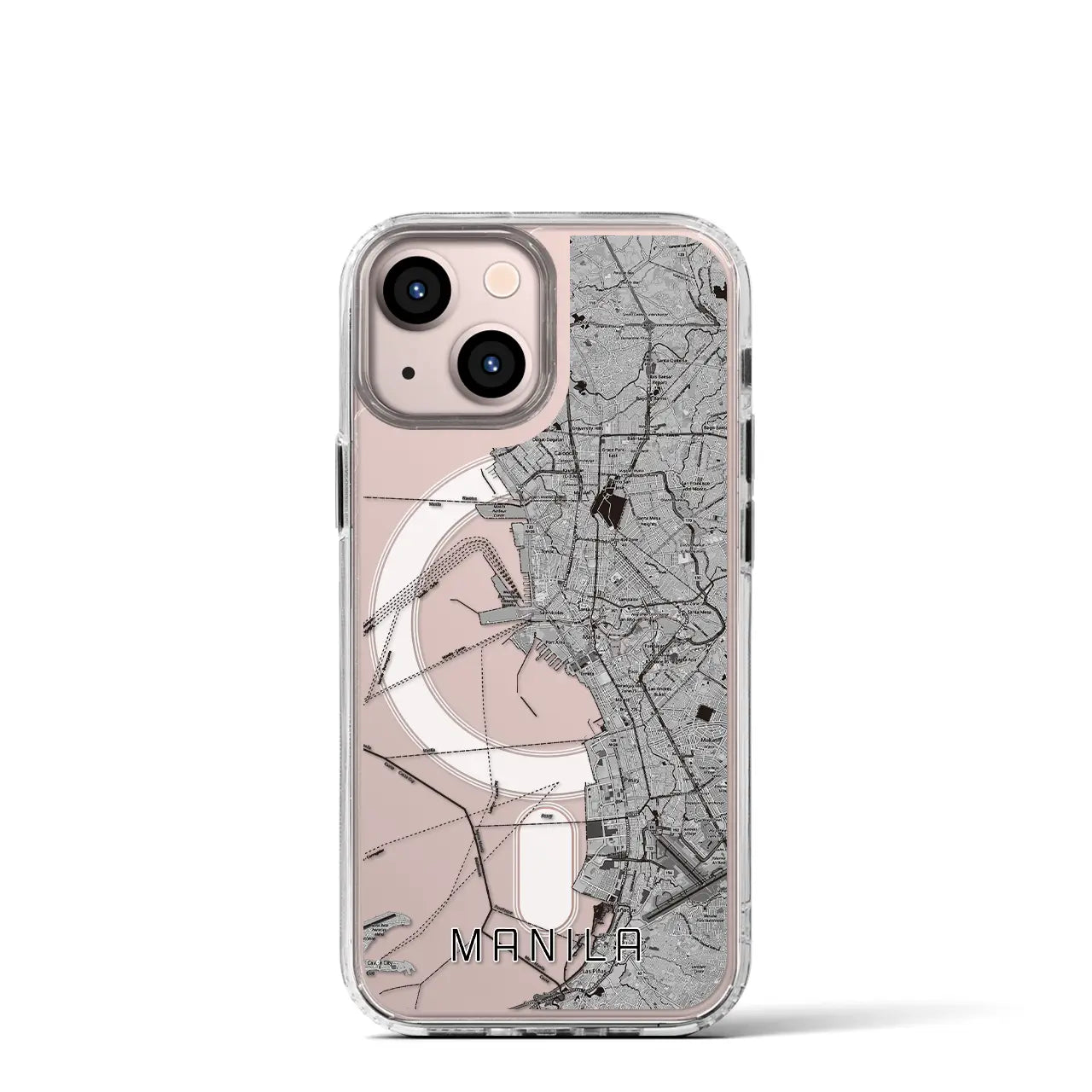 【マニラ（フィリピン）】地図柄iPhoneケース（MagSafeタイプ）