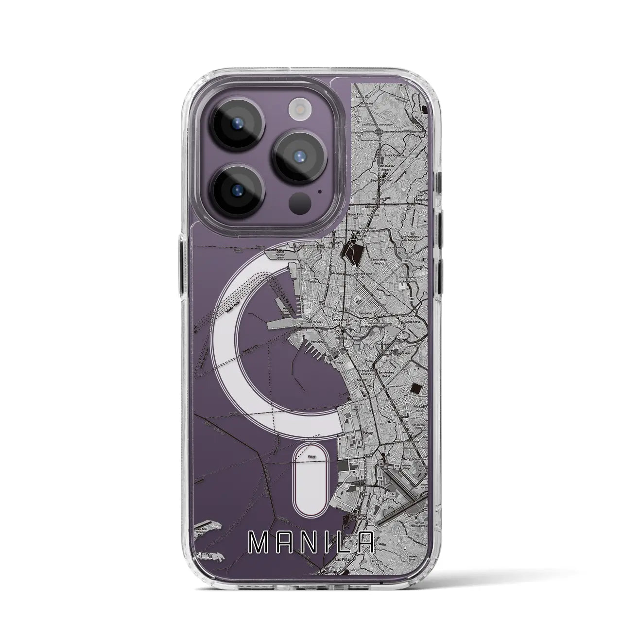 【マニラ（フィリピン）】地図柄iPhoneケース（MagSafeタイプ）