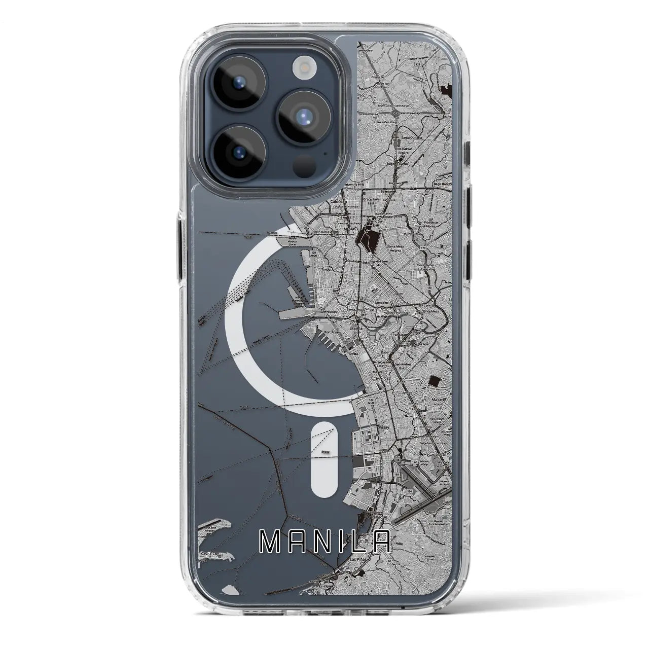 【マニラ（フィリピン）】地図柄iPhoneケース（MagSafeタイプ）