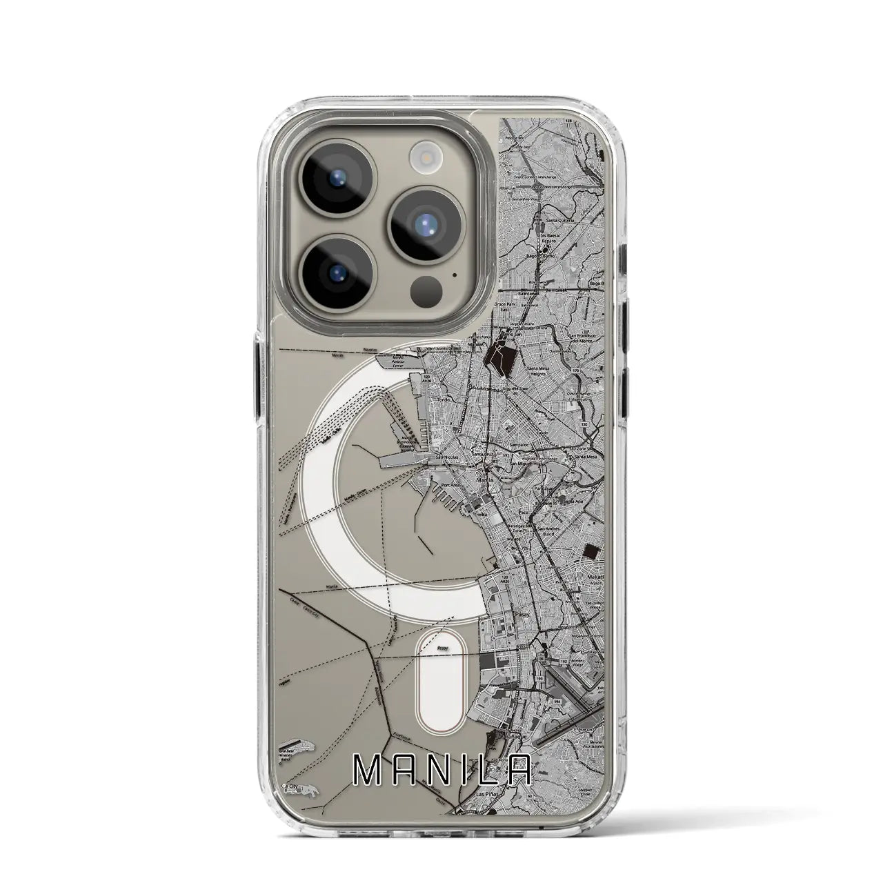 【マニラ（フィリピン）】地図柄iPhoneケース（MagSafeタイプ）