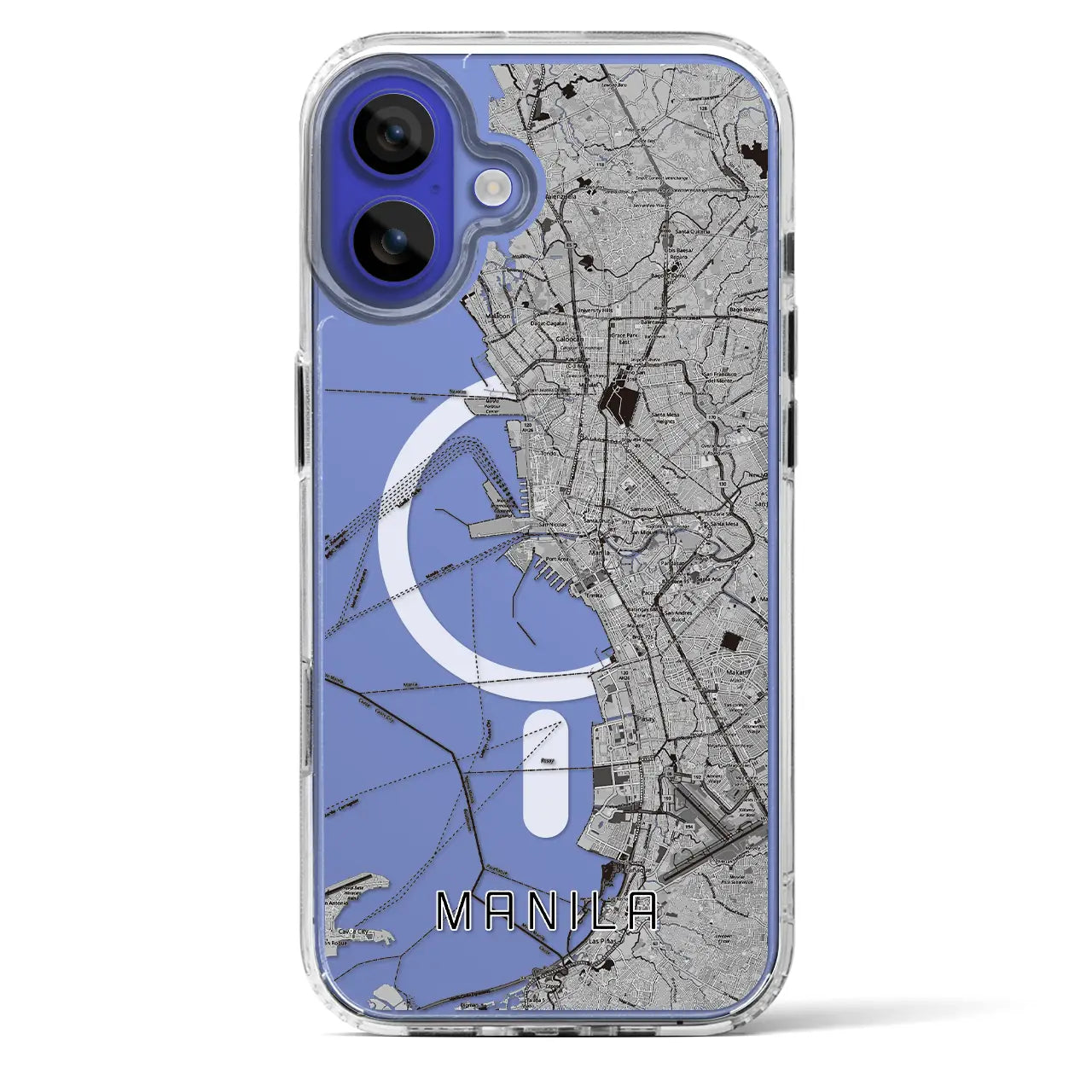 【マニラ（フィリピン）】地図柄iPhoneケース（MagSafeタイプ）