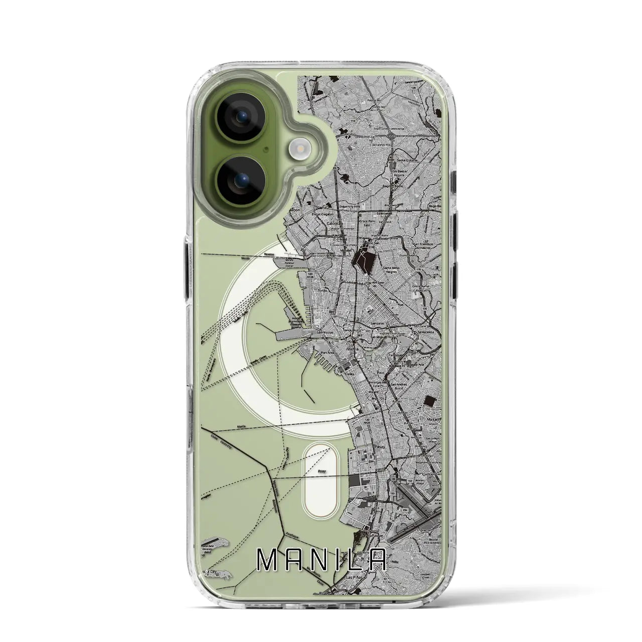 【マニラ（フィリピン）】地図柄iPhoneケース（MagSafeタイプ）