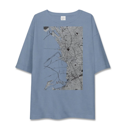 【マニラ（フィリピン）】地図柄ビッグシルエットTシャツ