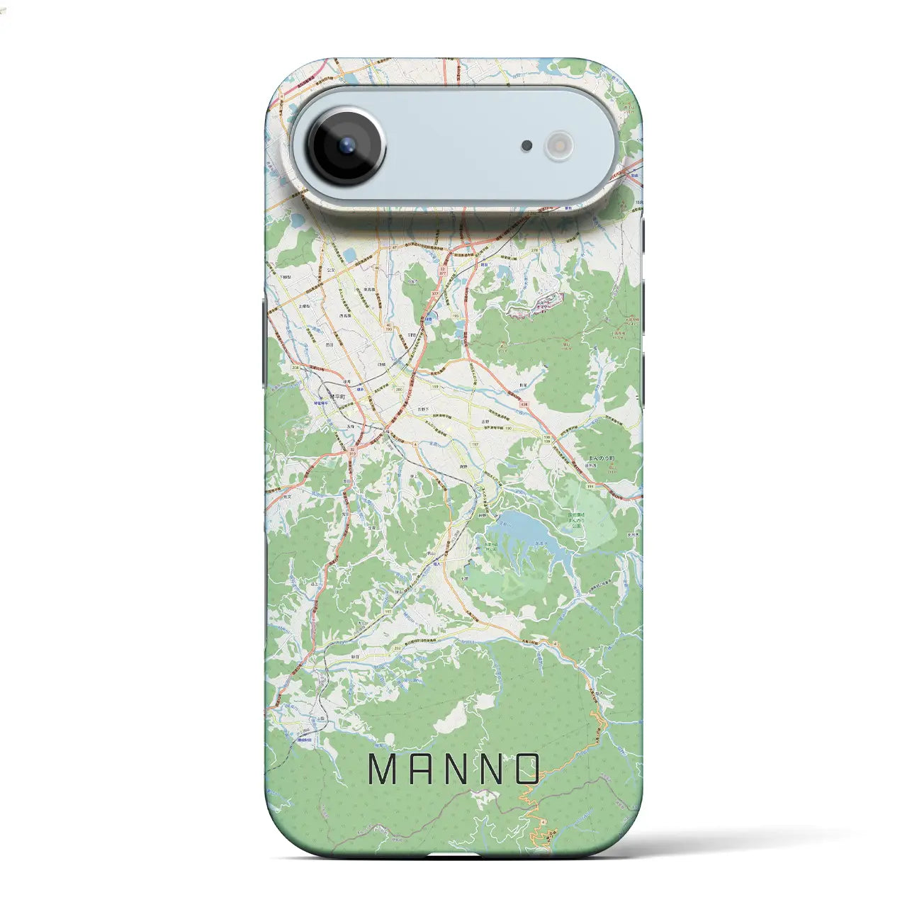 【まんのう（香川県）】地図柄iPhoneケース（バックカバータイプ）