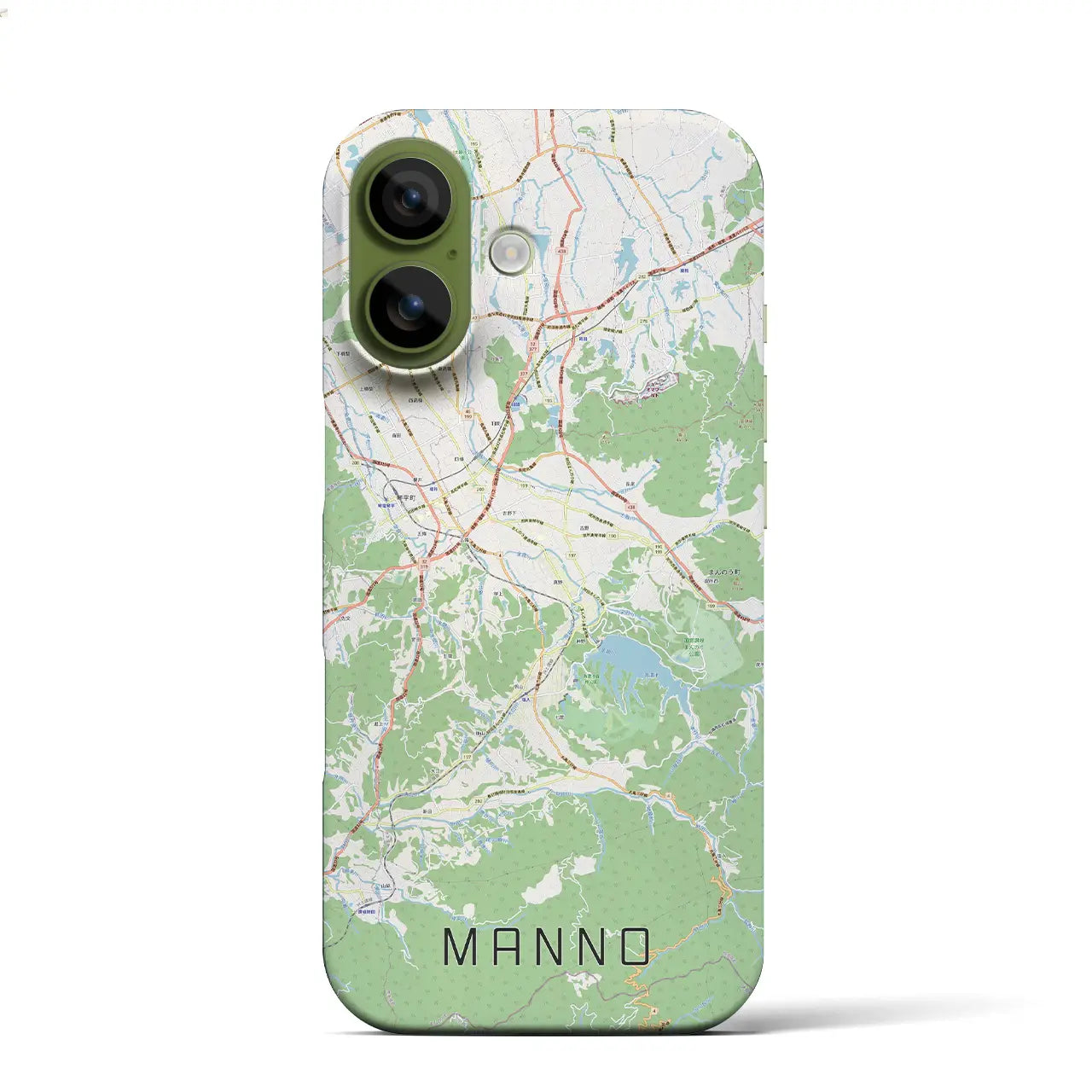 【まんのう（香川県）】地図柄iPhoneケース（バックカバータイプ）