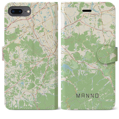 【まんのう（香川県）】地図柄iPhoneケース（手帳タイプ）ナチュラル・iPhone 8Plus /7Plus / 6sPlus / 6Plus 用