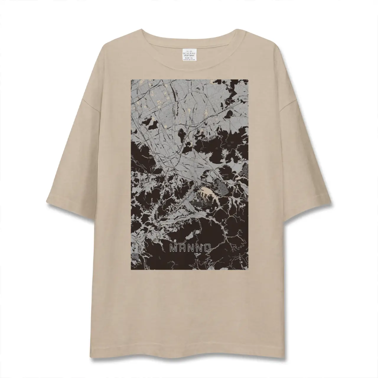 【まんのう（香川県）】地図柄ビッグシルエットTシャツ