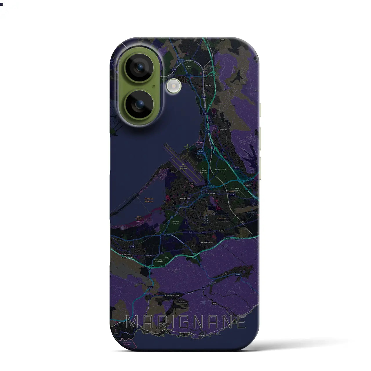 【マリニャーヌ（フランス）】地図柄iPhoneケース（バックカバータイプ）