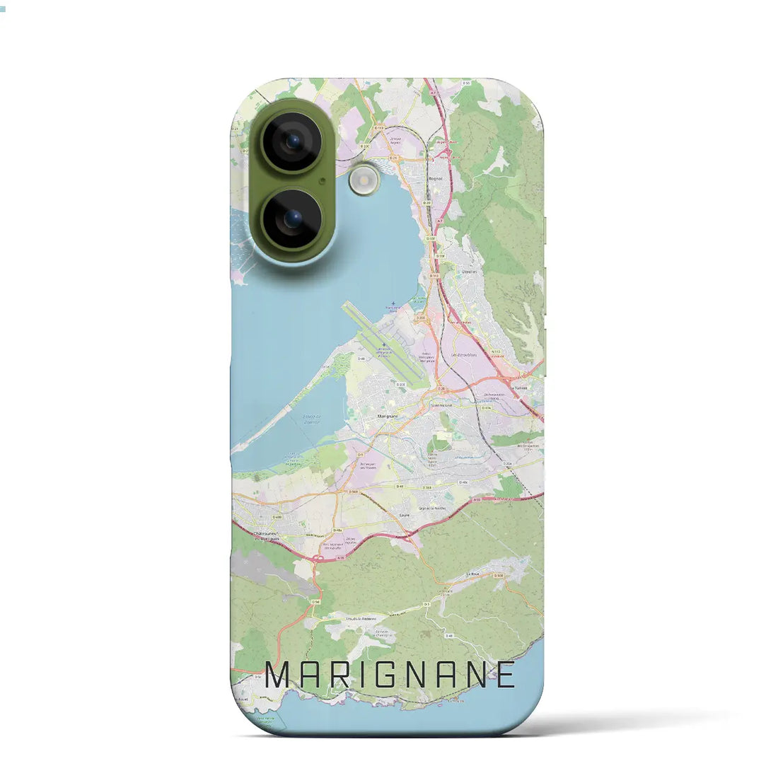 【マリニャーヌ(フランス)】地図柄iPhoneケース(バックカバータイプ)ブラック・iPhone 17 Pro Max 用